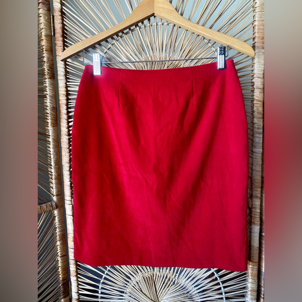 Vintage Classic Red Women's Pencil Skirt Size S/M